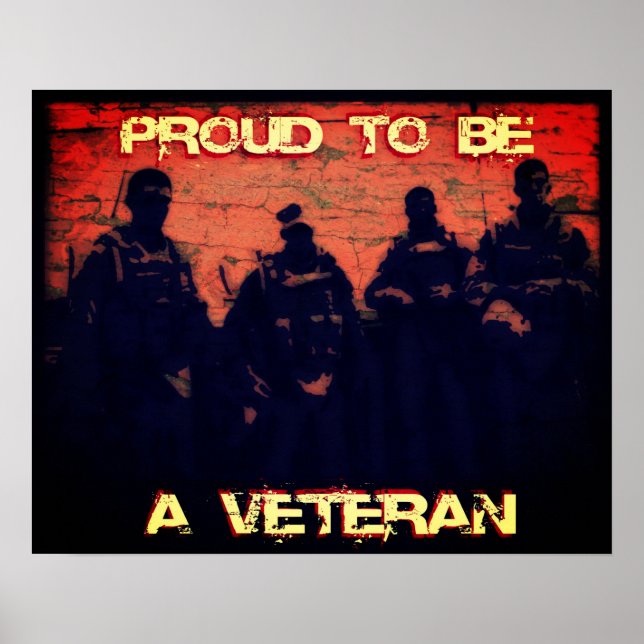 Póster Orgulloso de ser un cartel de veterano (Frente)