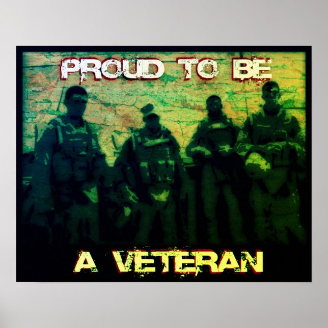 Póster Orgulloso de ser un cartel de veterano (Frente)