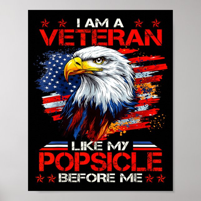 Póster Orgulloso de ser un veterano como mi Psicle antes  (Frente)