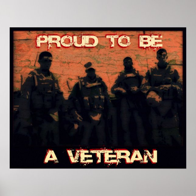 Póster Orgulloso de ser un veterano Poster (Frente)