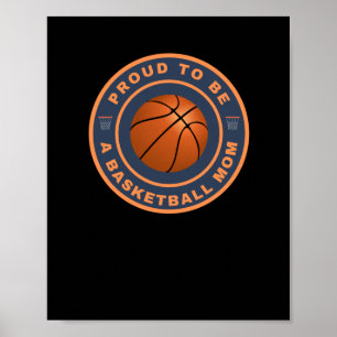 Póster Orgulloso De Ser Una Madre De Baloncesto