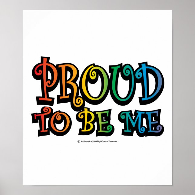 Póster Orgulloso De Ser Yo LGBT (Frente)