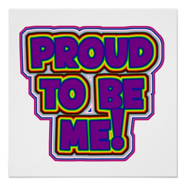 Póster ¡Orgulloso De Ser Yo! - Orgullo LGBTQ+ (Anverso)