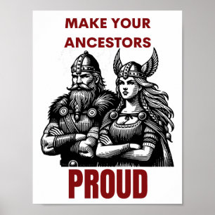 Póster Orgulloso de tus antepasados