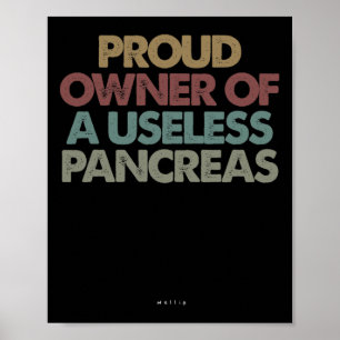 Póster Orgulloso Dueño De Un Inútil Páncreas
