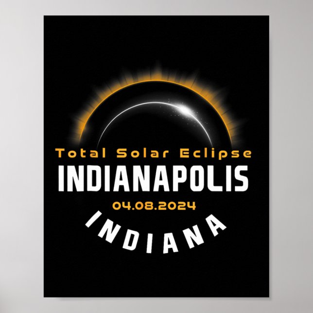 Póster Orgulloso eclipse solar total de Indianápolis Indi (Frente)