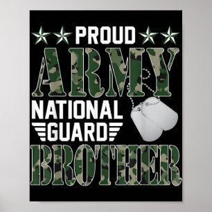 Póster Orgulloso Ejército Guardia Nacional Hermano Famili