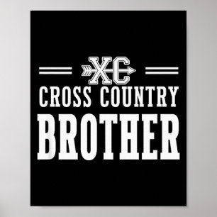 Póster Orgulloso equipo de hermanos de Cross Country Amor