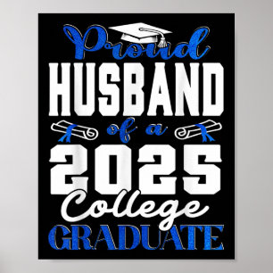 Póster Orgulloso Esposo De La Camiseta Universitaria De G
