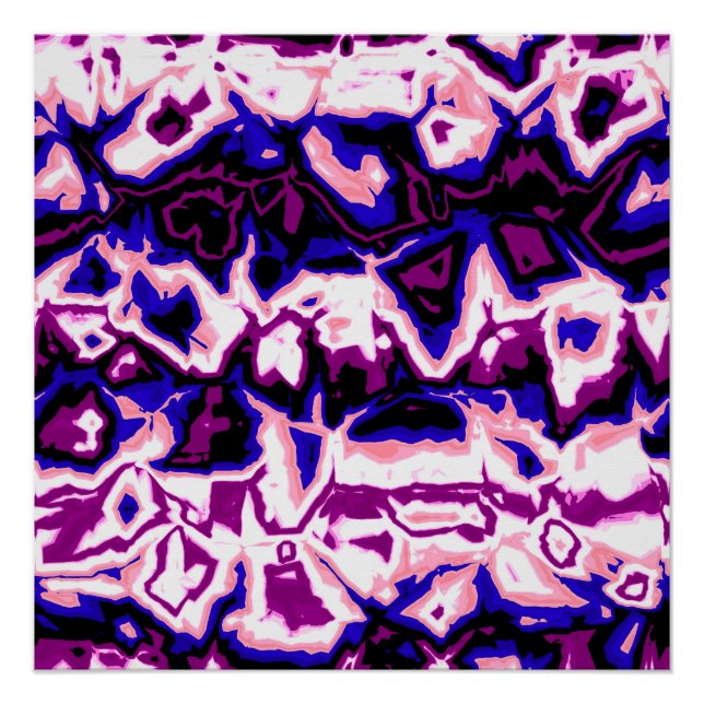 Póster Orgulloso Funky Boho Retro Mármol Rayas Genderflui (Anverso)