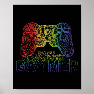 Póster Orgulloso Gaymer, juego del orgullo gay