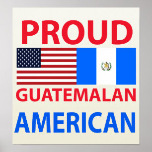 Póster Orgulloso guatemalteco americano