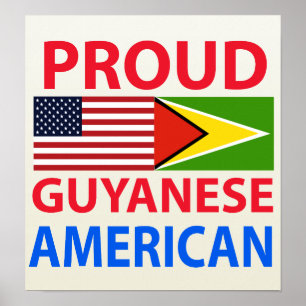 Póster Orgulloso Guyanés Americano