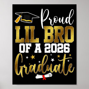 Póster Orgulloso hermanito de un graduado de la clase de 