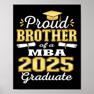 Póster Orgulloso Hermano De La Familia Graduada De 2025 M
