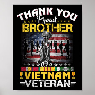 Póster Orgulloso Hermano De Un Veterano Vietnamita - Grac