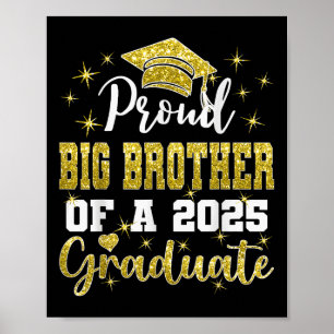 Póster Orgulloso Hermano Mayor De Graduado De 2025 Gradua