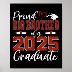 Póster Orgulloso Hermano Mayor De Un Cl De Graduado 2025 