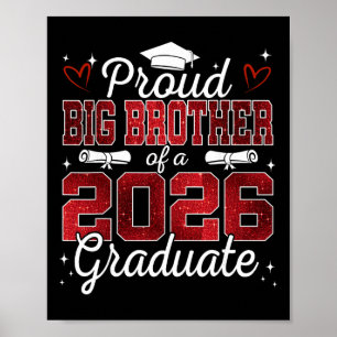 Póster Orgulloso hermano mayor de un graduado de la promo