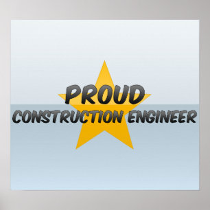 Póster Orgulloso Ingeniero de Construcción