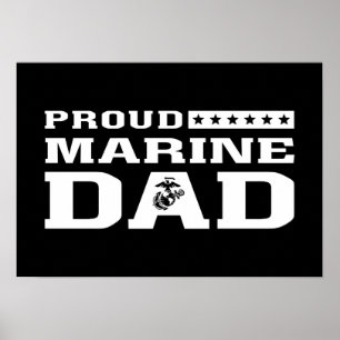 Póster Orgulloso Marine Dad