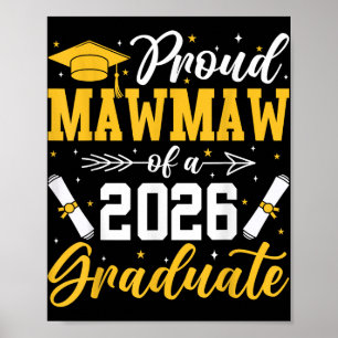 Póster Orgulloso Mawmaw De Una Abuela Superior Graduada D