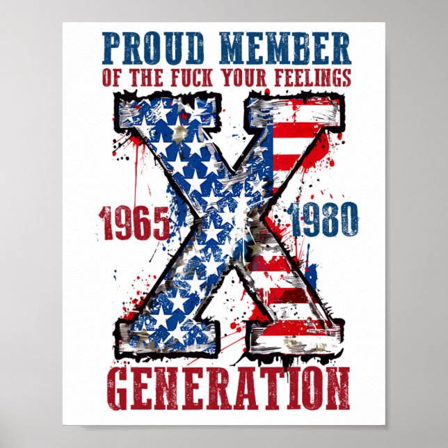 Póster Orgulloso Miembro De La Generación De Tus Sentimie (Frente)