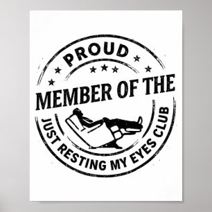 Póster Orgulloso Miembro Del Club Papá Solo Estoy Descans