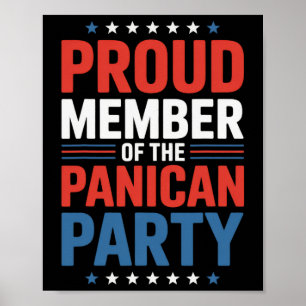 Póster Orgulloso Miembro Del Partido Panican Anti Trump
