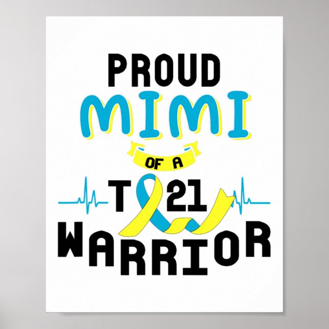 Póster Orgulloso Mimi De Los Awarenes Del Síndrome De War (Frente)