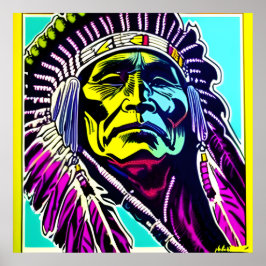 PÓSTER ORGULLOSO NATIVO AMERICANO