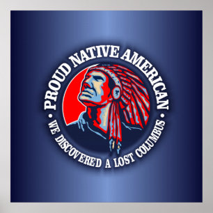 Póster Orgulloso nativo americano 2