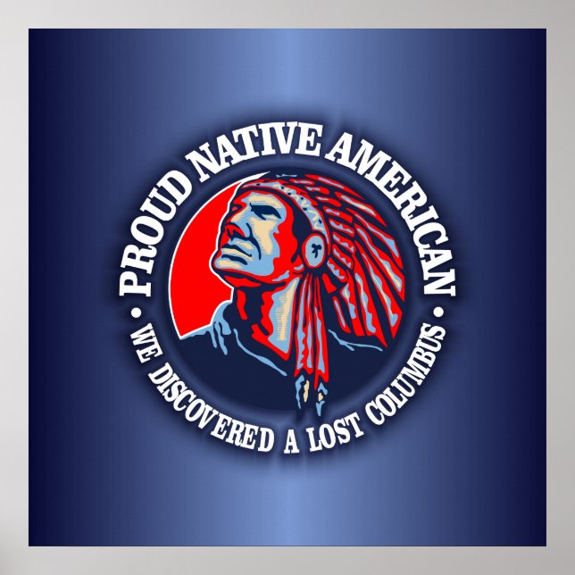 Póster Orgulloso nativo americano 2 (Frente)