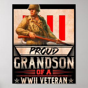 Póster Orgulloso Nieto De Un Veterano De Wwii