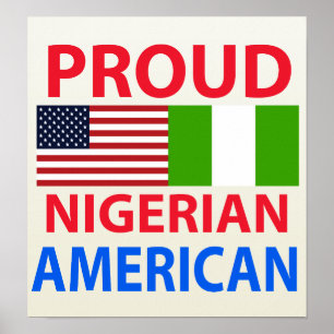 Póster Orgulloso nigeriano-americano