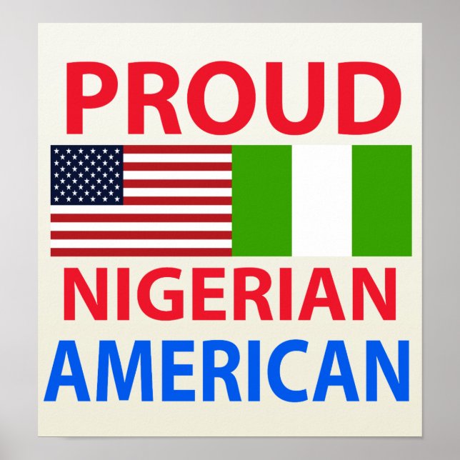 Póster Orgulloso nigeriano-americano (Frente)
