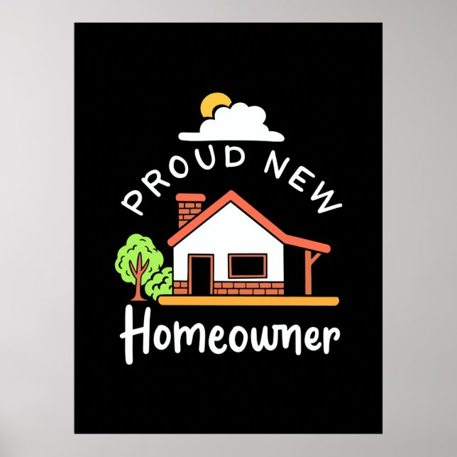 Póster Orgulloso nuevo propietario (Frente)