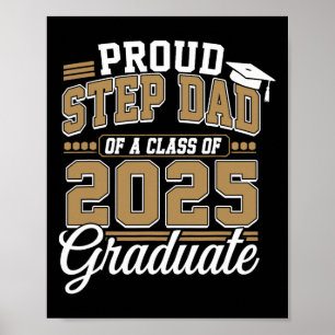 Póster Orgulloso Padrastro De Un Graduado De La Cl De 202