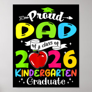 Póster Orgulloso padre de graduado de 2026 familia increí
