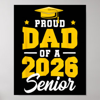Póster Orgulloso padre de un senior Cl de 2026 Senior Mam
