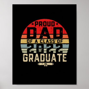 Póster Orgulloso padre de una clase de graduado 2022