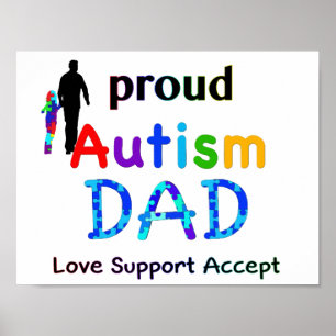 Póster Orgulloso padre del autismo