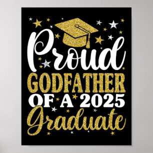 Póster Orgulloso Padrino De Una Fami De Graduación De 202