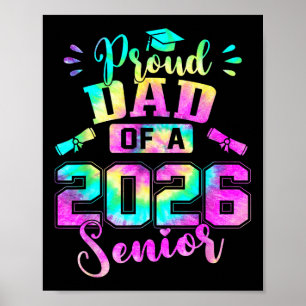 Póster Orgulloso Papá 2026 Graduación de Secundaria Diplo