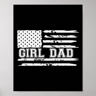 Póster Orgulloso Papá De Chicas Padre De Chicas Para Papá