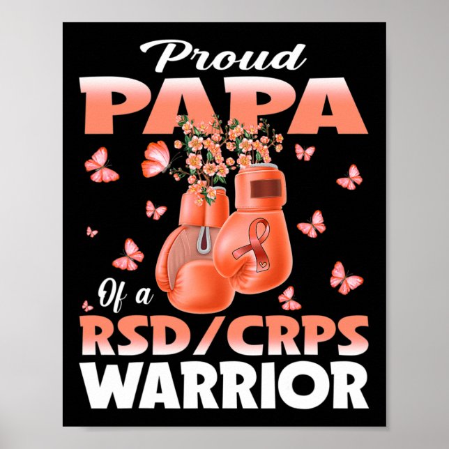 Póster Orgulloso Papa De Rsd Crps Boxeo De Conciencia De  (Frente)