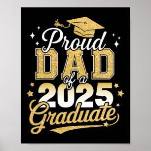 Póster Orgulloso Papá De Un Graduado Superior De 2025