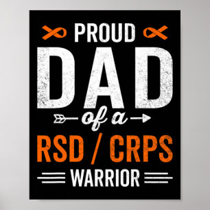Póster Orgulloso Papá De Un Sobreviviente De La Rsd Crps