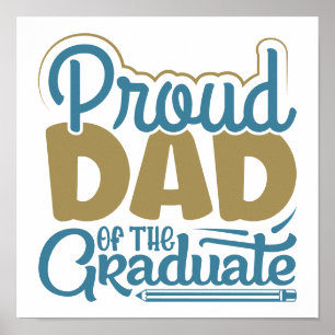 Póster Orgulloso papá del graduado