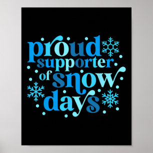Póster Orgulloso partidario de los días de nieve Navidad 